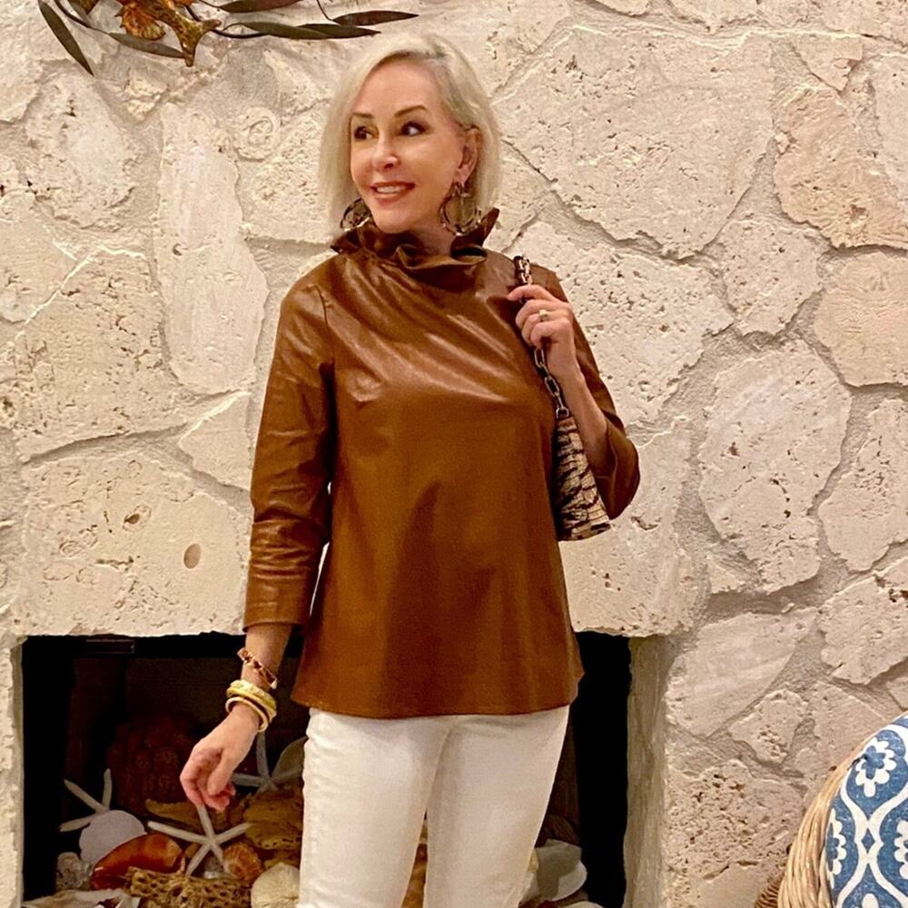 Tuckernuck Faux Leather Faye Top